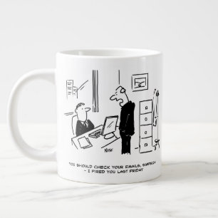 Chef bränner en Office-anställd med e-post Jumbo Mugg