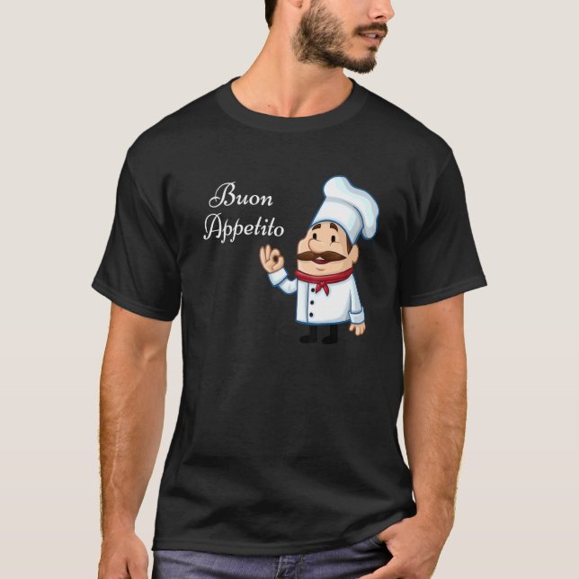 Chef Buon Appetito T Shirt (Framsida)