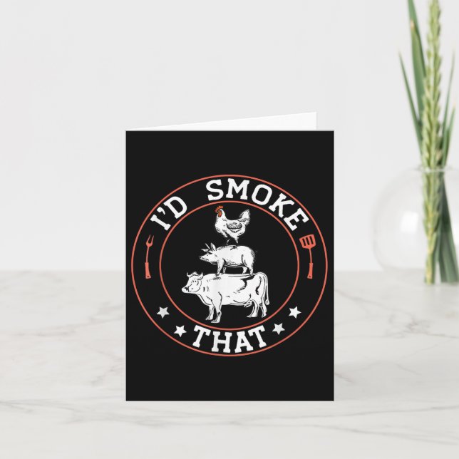 Chef Butcher Bbq Smoker ID Smoke that Barbecue Pit Kort (Framsida)