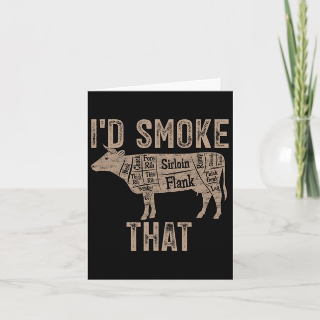 Chef Butcher Cook Bbq... jag skulle röka den där k Kort (Framsida)