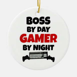 Chef by Day Gamer by Night Julgransprydnad Keramik