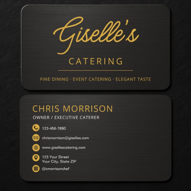 Chef Catering Business Card Visitkort (Skapare uppladdad)