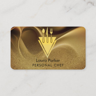 Chef Catering Restaurant Kitchen Verktyg Personlig Visitkort