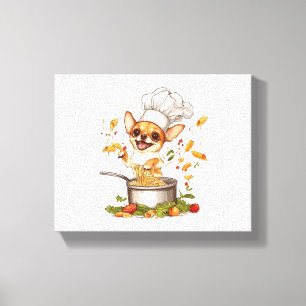 Chef Chihuahua - Culinary Hund Master Canvastryck