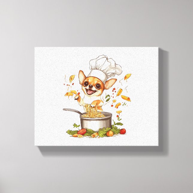 Chef Chihuahua - Culinary Hund Master Canvastryck (Framsida)
