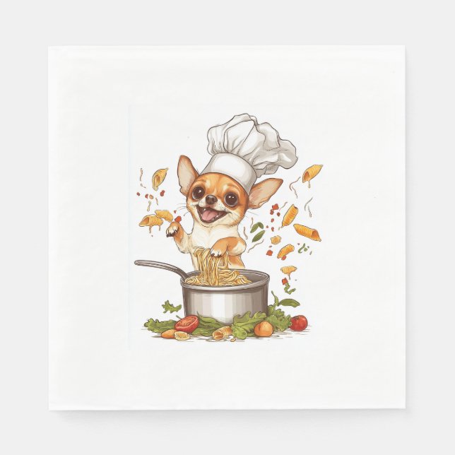 Chef Chihuahua - Culinary Hund Master Pappersservett (Framsidan)