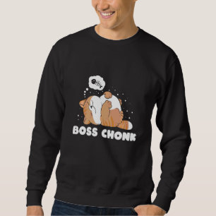 Chef Chonk Lazy Sleeping Cat Memid Lång Ärmad Tröja