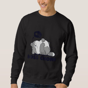Chef Chonk Lazy Spipande Tjock Kattutformning Lång Ärmad Tröja
