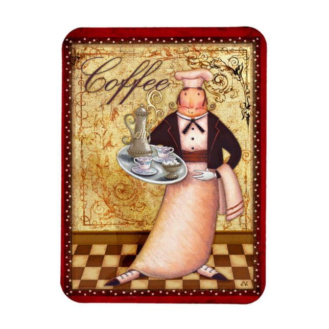 Chef Coffee Magnet (Vertikal)