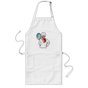 Chef Cook-Apron- Långt Förkläde