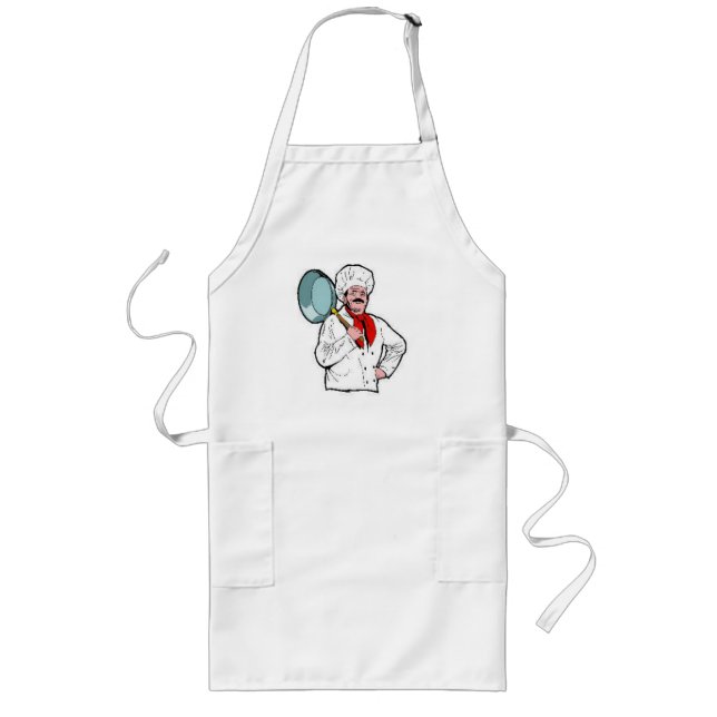Chef Cook-Apron- Långt Förkläde (Framsidan)
