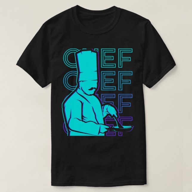 Chef Cook Cooking Retro Gift T Shirt (Design framsida)