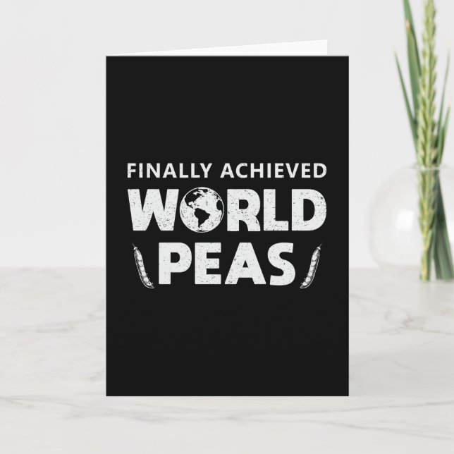 Chef Cook Cooking World Peas Gift Kort (Framsida)
