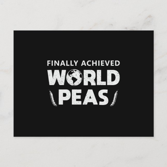 Chef Cook Cooking World Peas Gift Vykort (Framsida)