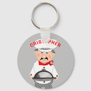 Chef Cook Funny Cute Personlig Nyckelring