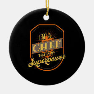 Chef Cook Gift Julgransprydnad Keramik