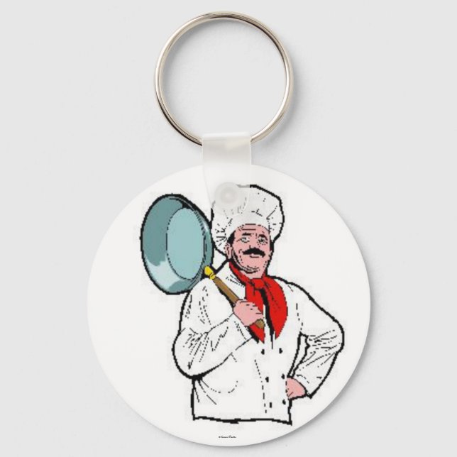 Chef Cook Keychain Nyckelring (Framsida)