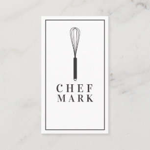 Chef Cook Restaurant Food Visitkort