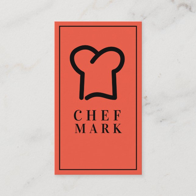 Chef Cook Restaurant Food Visitkort (Framsida)