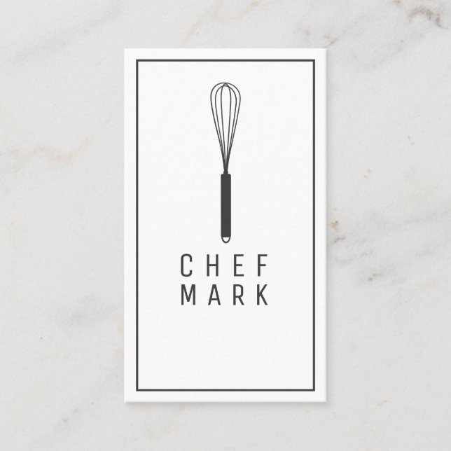 Chef Cook Restaurant Food Visitkort (Framsida)