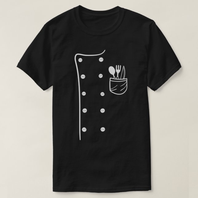 Chef Cook Uniform Costume Halloween T Shirt (Design framsida)
