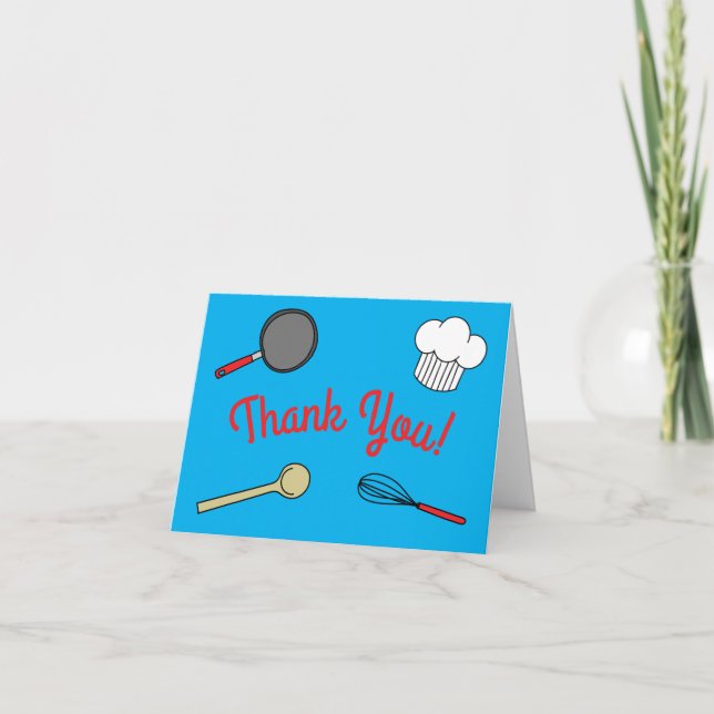 Chef Cooking Barns födelsedag Party Kort (Framsida)