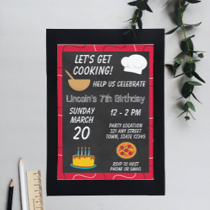 Chef Cooking Birthday-inbjudan Inbjudningar