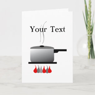 Chef Cooking Pot Greeting-kort Kort