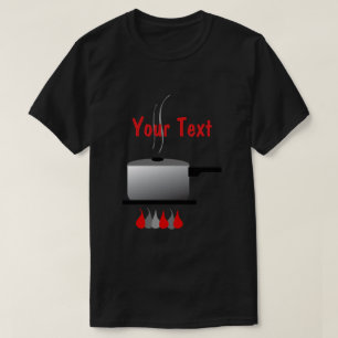Chef Cooking Pot Manar Black T-shirt