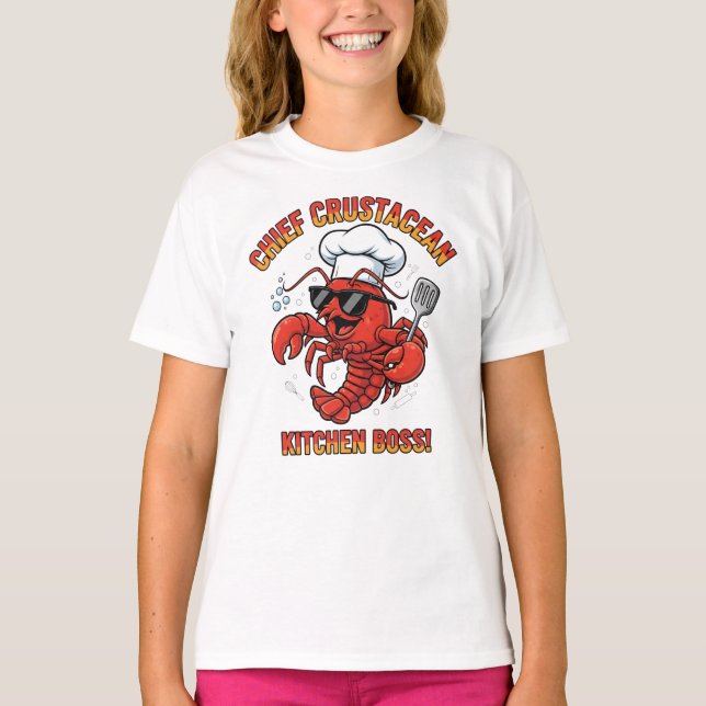 Chef Crustacean – Hummer Kökschef T Shirt (Framsida)