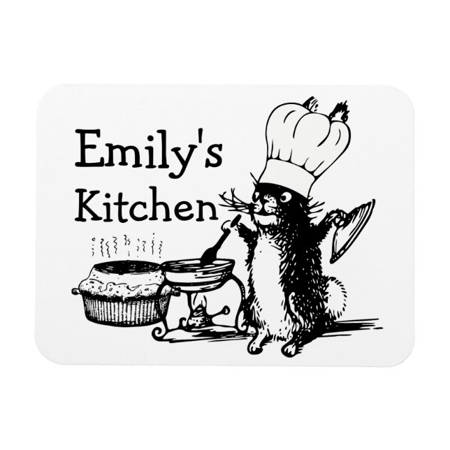 Chef Cute Bunny Magnet (Horisontell)