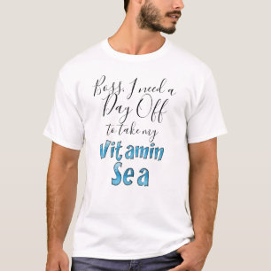 Chef Dag av vitaminhavets blå typografi - roligt T Shirt