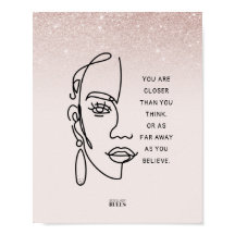 Chef Dam Ansikte Ro Guld Ombre Motiveringcitat