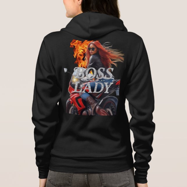 Chef-dam-Hoodie för motorcykel T Shirt (Baksida)
