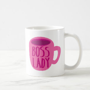 CHEF dam med rosa kaffe kopp