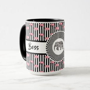 Chef Dam Rosa Elephants Ringer 15oz Mugg