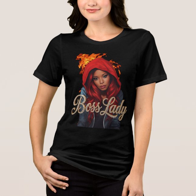 Chef-dama T-Shirt Tri-Blend Shirt (Framsida)