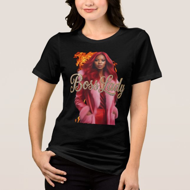Chef-dama T-Shirt Tri-Blend Shirt (Framsida)