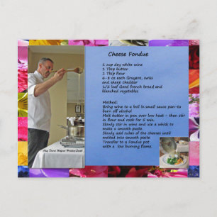 Chef David's Cheese Fondue Recipe Vykort