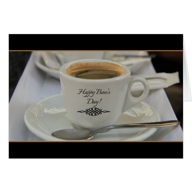 Chef Day Coffee Card Hälsningskort (Framsidan Horizontal)