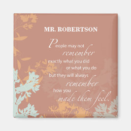 Chef Day Vild Flower Silhouettes på Brown Magnet