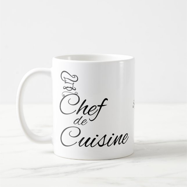 Chef de Cuisine Anpassade Namn Kaffemugg (Vänster)