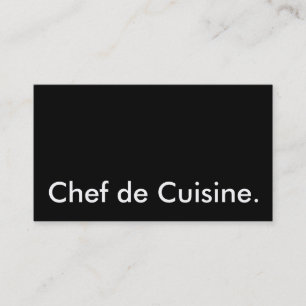 Chef de Cuisine. Visitkort