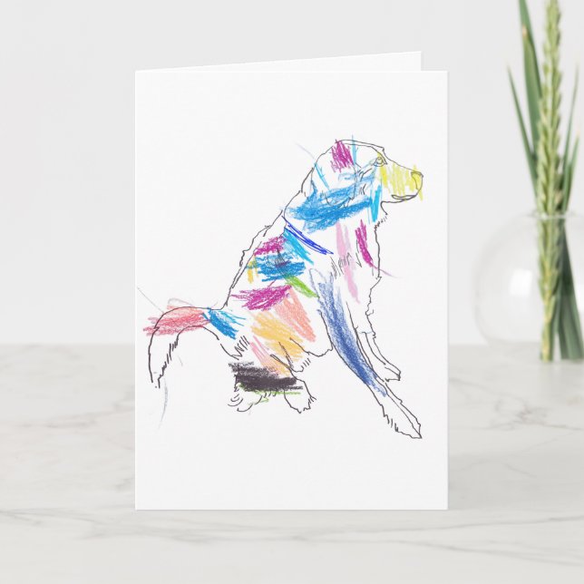 Chef DeeDee Regnbågs Hund Glad Födelsedag ! Kort (Framsida)