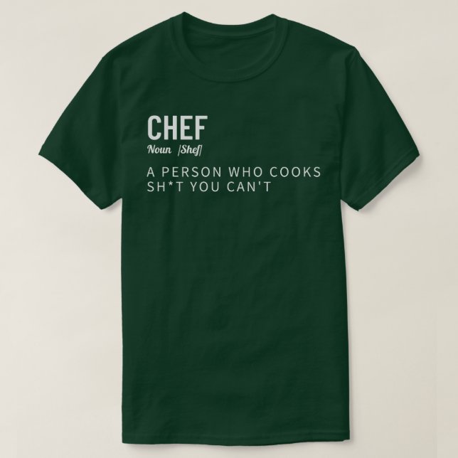 Chef Definition Funny Cooking Cook Gift T Shirt (Design framsida)