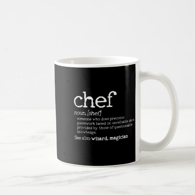 Chef Definition - Funny Dictionary Cooking Gift Ta Kaffemugg (Höger)