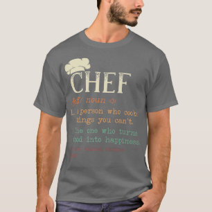 Chef-definition, tryckt kock t shirt