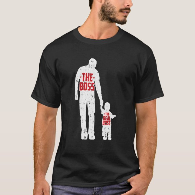 Chef Den riktiga Chef-Fars dag-sondötten vid Pappa T Shirt (Framsida)