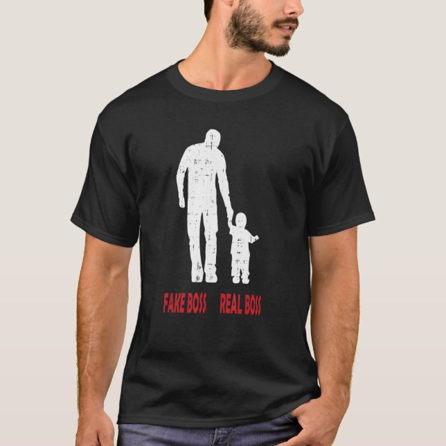 Chef Den riktiga Chef-Fars dag-sondötten vid Pappa T Shirt (Framsida)