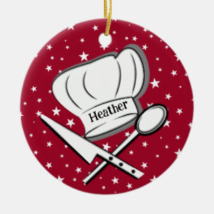 Chef Design Ceramic Ornament